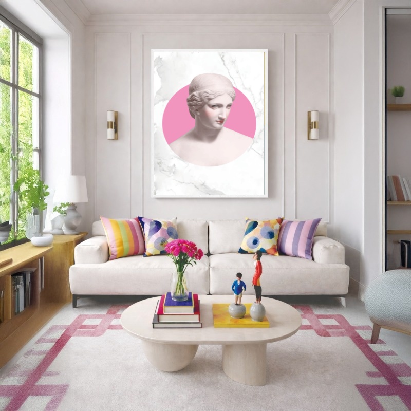 Quadro Canvas Vênus Maquiagem Rosa