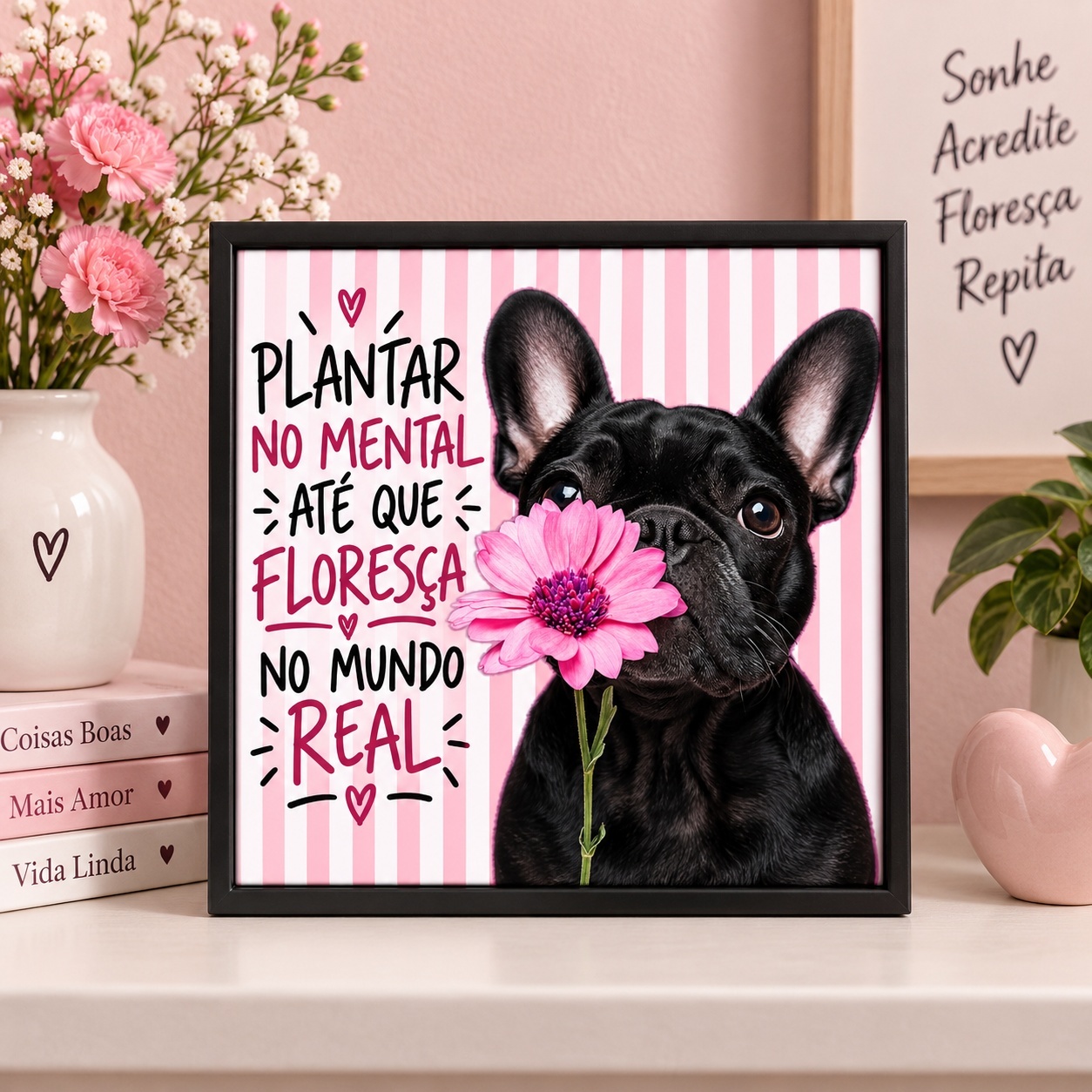 Quadro Lei Da Atração Plantar - 33x33 Cm