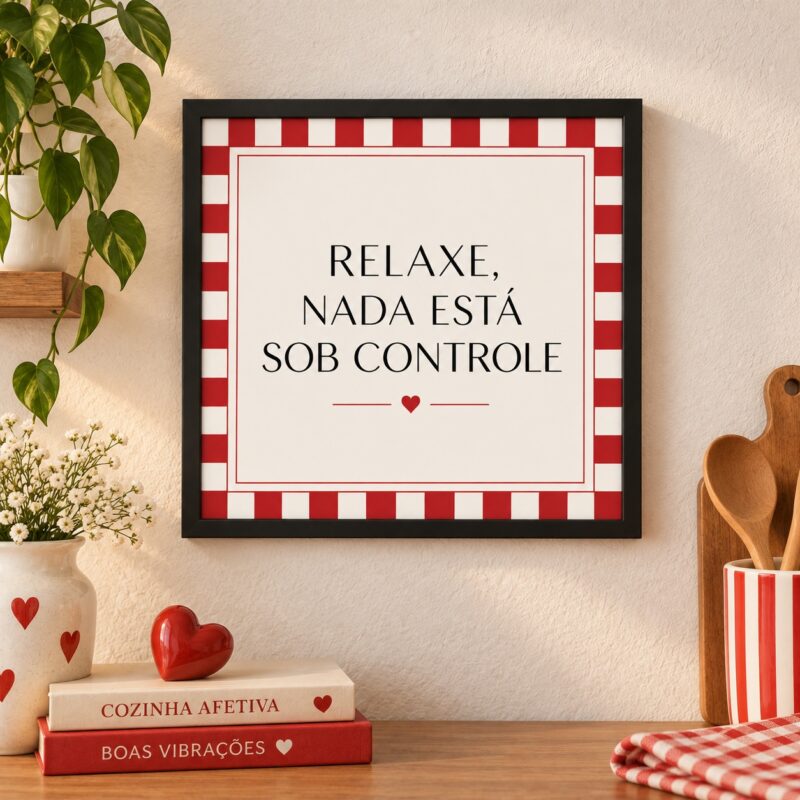 Quadro Nada Está Sob Controle - 33x33