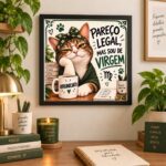 Quadro Signo De Virgem -Gatinho- 33x33 Cm
