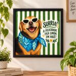 Quadro Sorria A Felicidade Fica Linda em Você – 33x33 cm