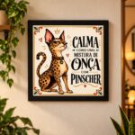 Quadro Calma Como Uma Onça - 33x33