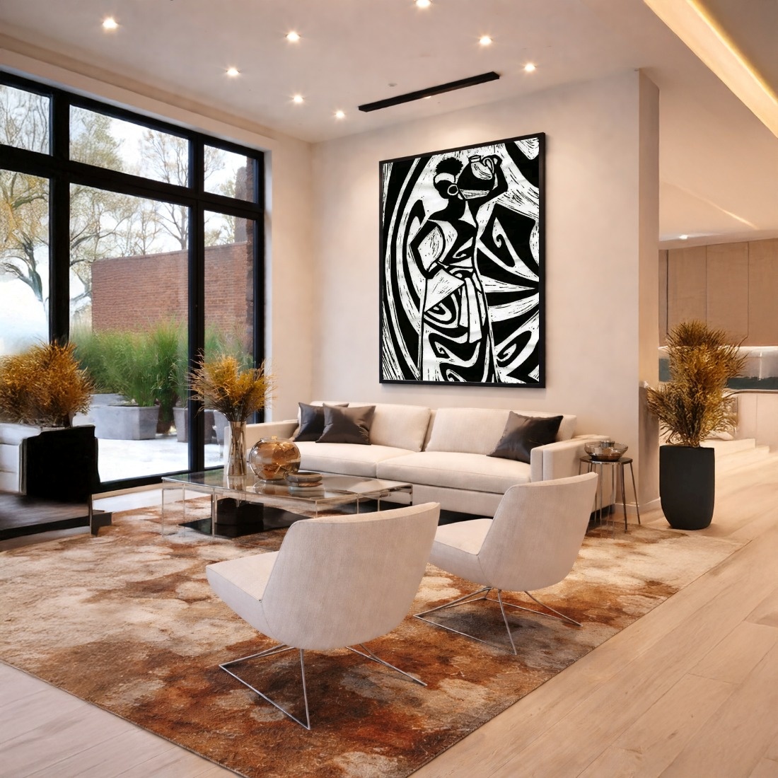 Quadro Canvas Afro Étnico Geométrico