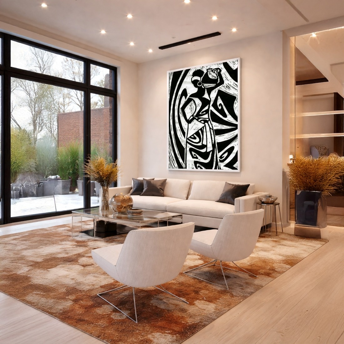 Quadro Canvas Afro Étnico Geométrico