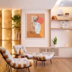 Quadro Canvas Bege Mulher Colagem Surreal