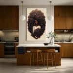 Quadro Canvas Beleza Cabelo Mulher Preta
