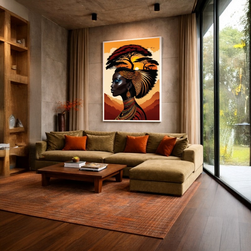 Quadro Canvas Beleza Mãe África Entardecer