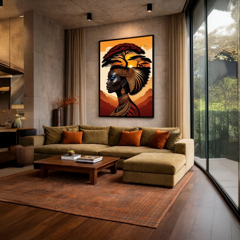 Quadro Canvas Beleza Mãe África Entardecer