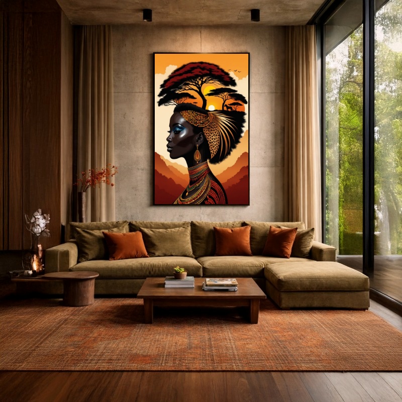 Quadro Canvas Beleza Mãe África Entardecer