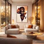 Quadro Canvas Beleza da África Entardecer Mulher