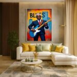 Quadro Canvas Cantor de Blue Ilustração