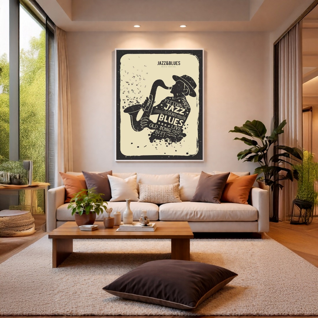 Quadro Canvas Cartaz Cantor Jazz Blues