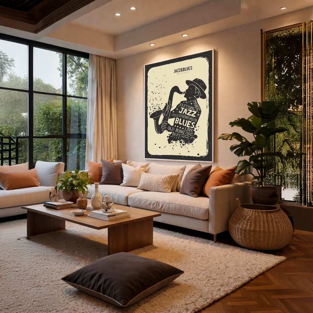 Quadro Canvas Cartaz Cantor Jazz Blues
