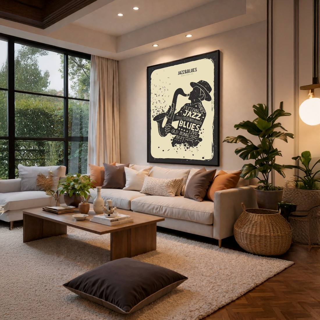 Quadro Canvas Cartaz Cantor Jazz Blues