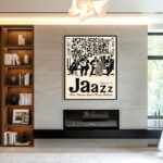 Quadro Canvas Cartaz Festival Jazz Desenho