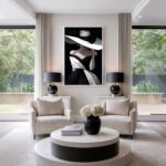Quadro Canvas Dama de Branco e Preto