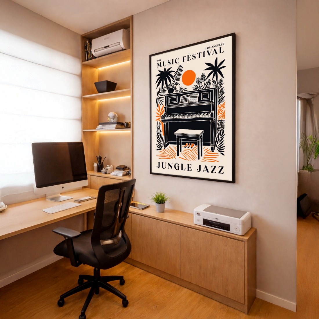 Quadro Canvas Desenho Piano Música Clássica