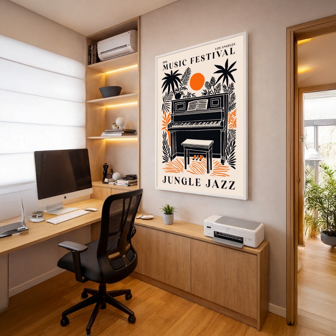 Quadro Canvas Desenho Piano Música Clássica