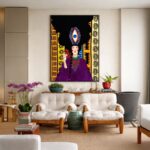 Quadro Canvas Estampa Étnica Colorido Mulher