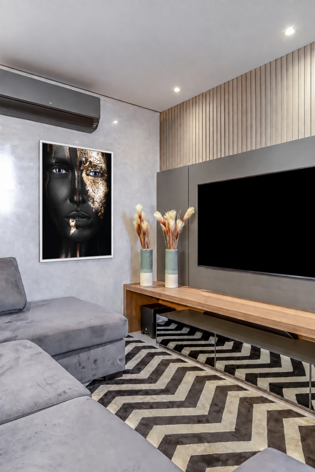 Quadro Canvas Face Rosto Mulher Dourado