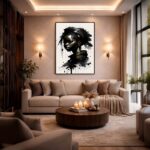 Quadro Canvas Força Guerreira Mulher Afro