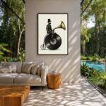 Quadro Canvas Ilustração Eric Fan Música Disco