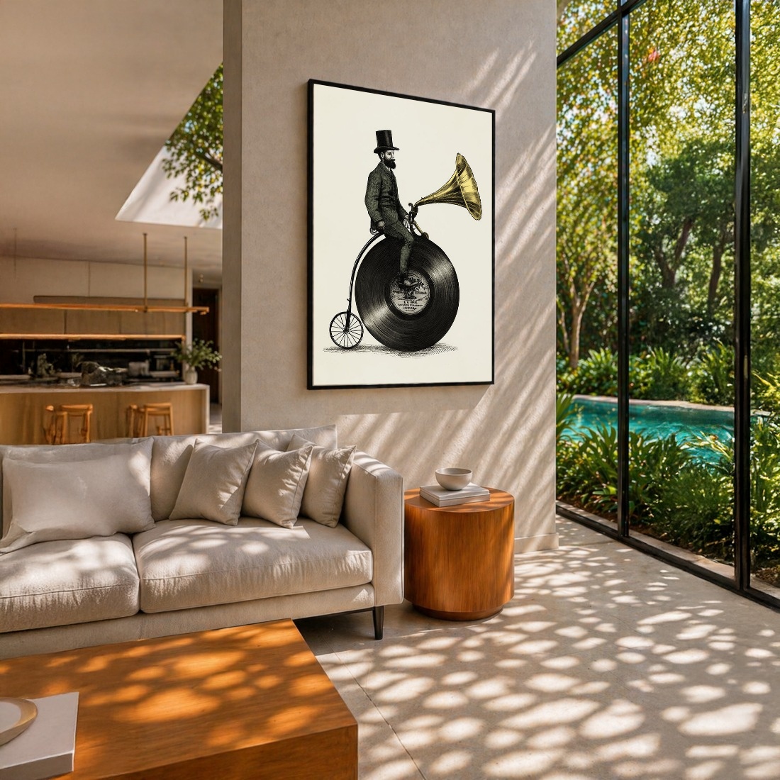 Quadro Canvas Ilustração Eric Fan Música Disco