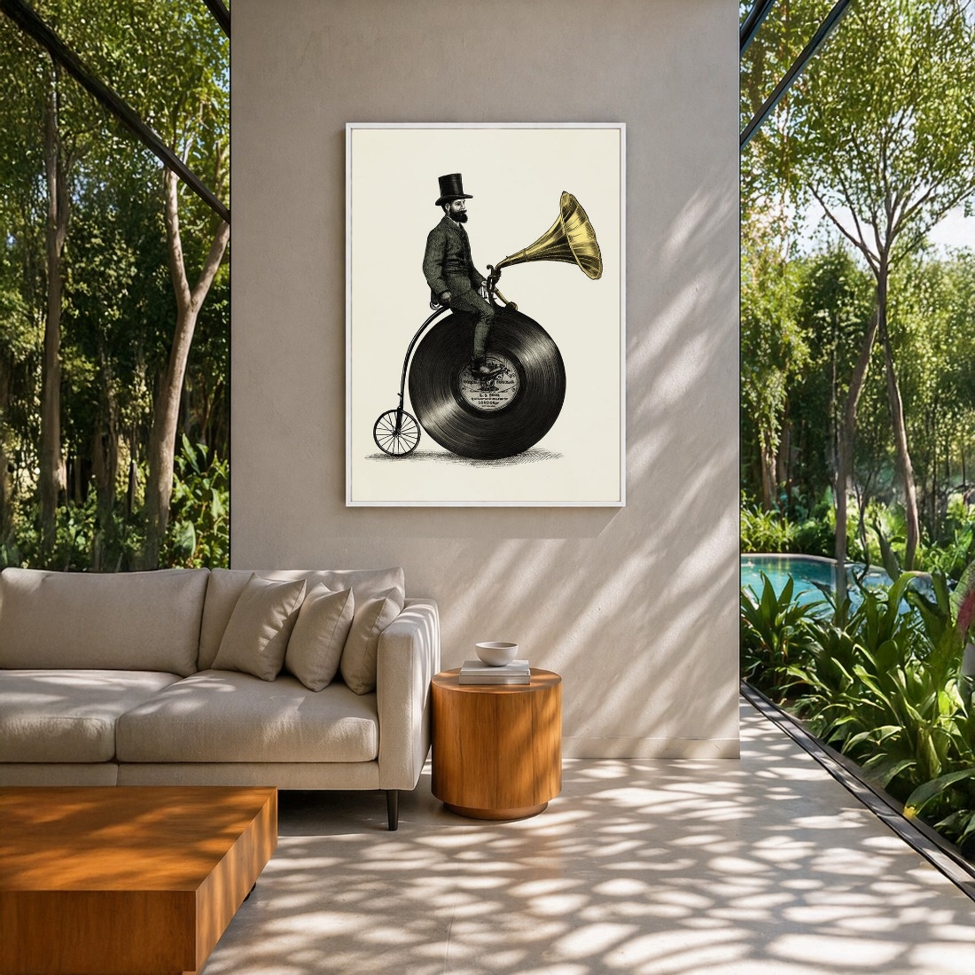 Quadro Canvas Ilustração Eric Fan Música Disco