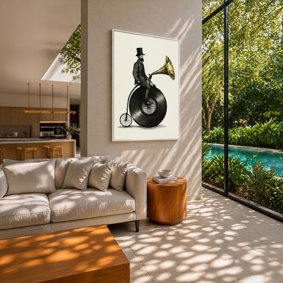Quadro Canvas Ilustração Eric Fan Música Disco