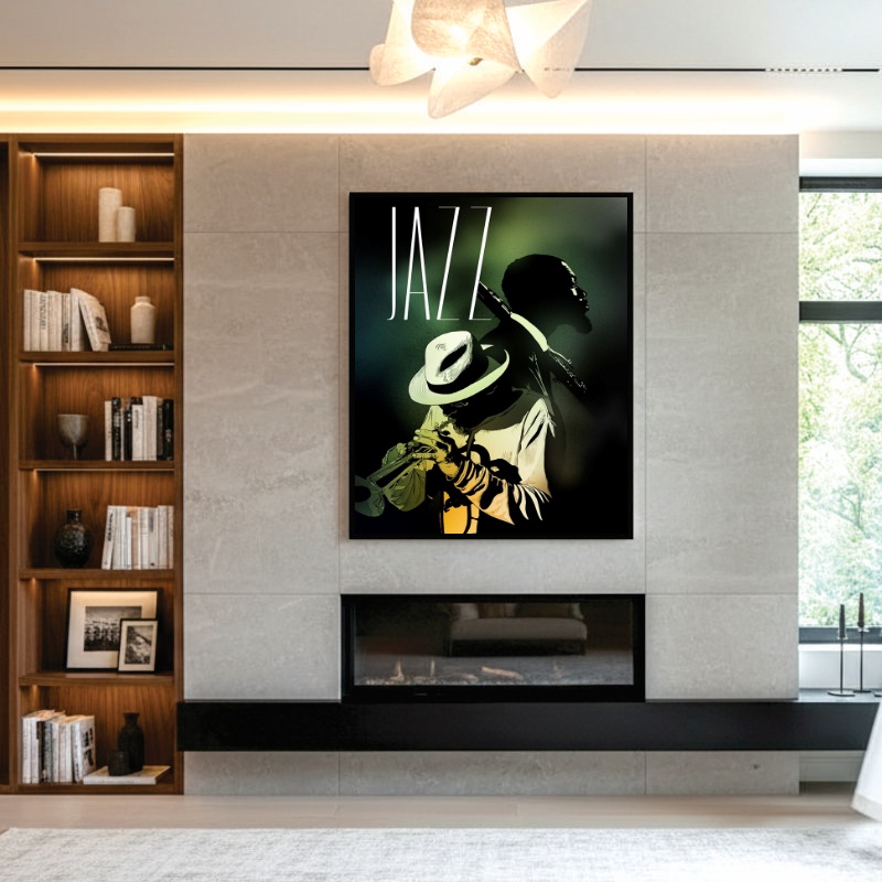 Quadro Canvas Jazz Cantor Música
