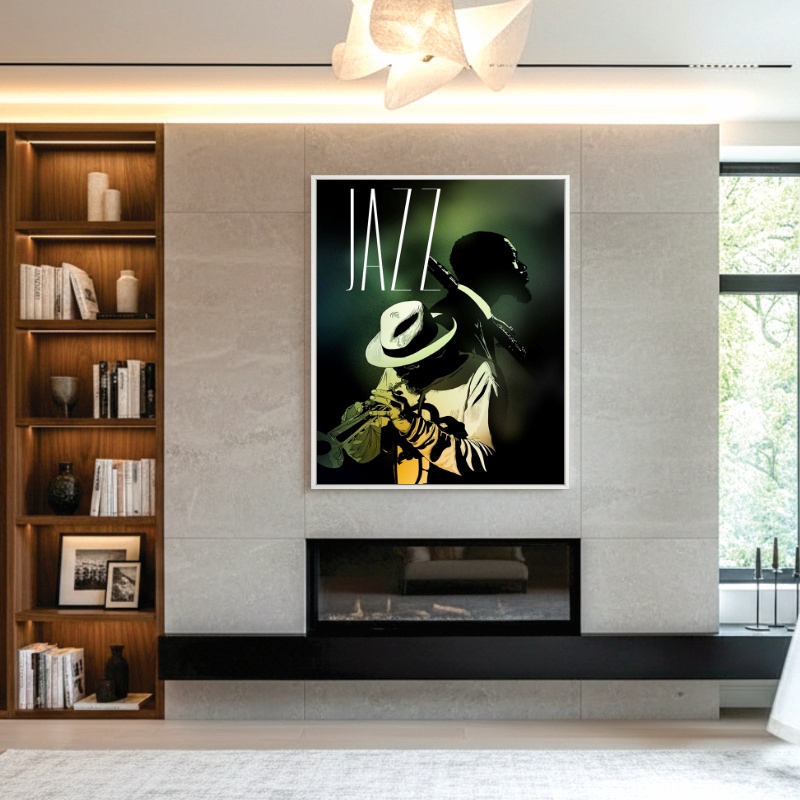 Quadro Canvas Jazz Cantor Música