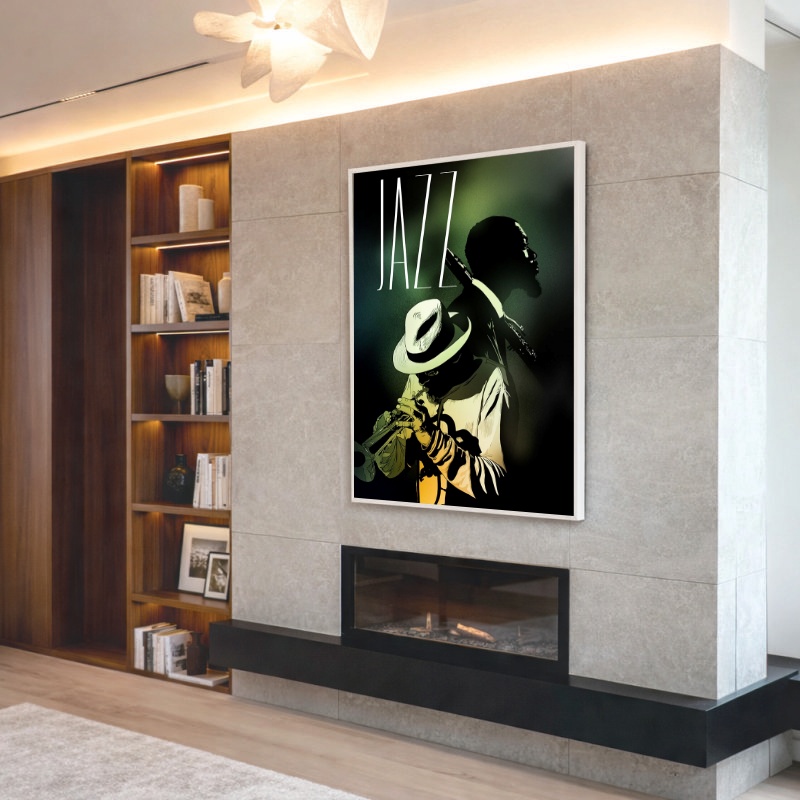 Quadro Canvas Jazz Cantor Música