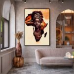 Quadro Canvas Mãe África Força Afro