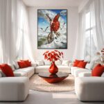 Quadro Canvas Menina Borboleta Surreal