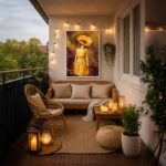 Quadro Canvas Menina Girassol Amarelo Surreal