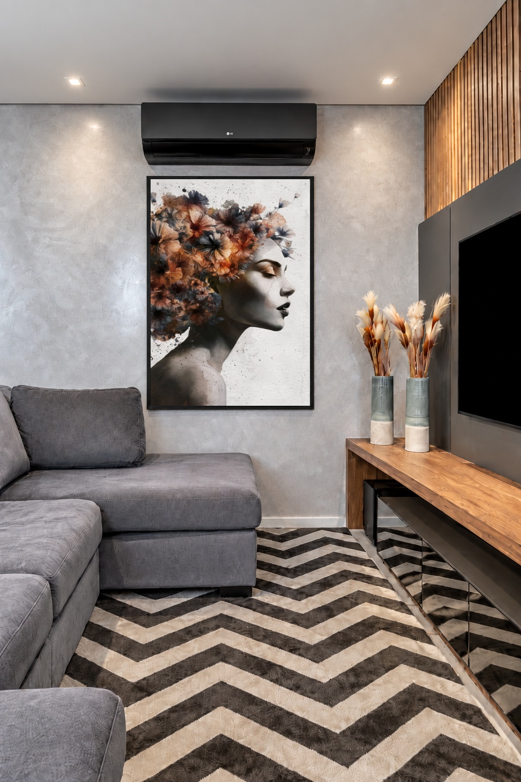 Quadro Canvas Mente Florida Mulher