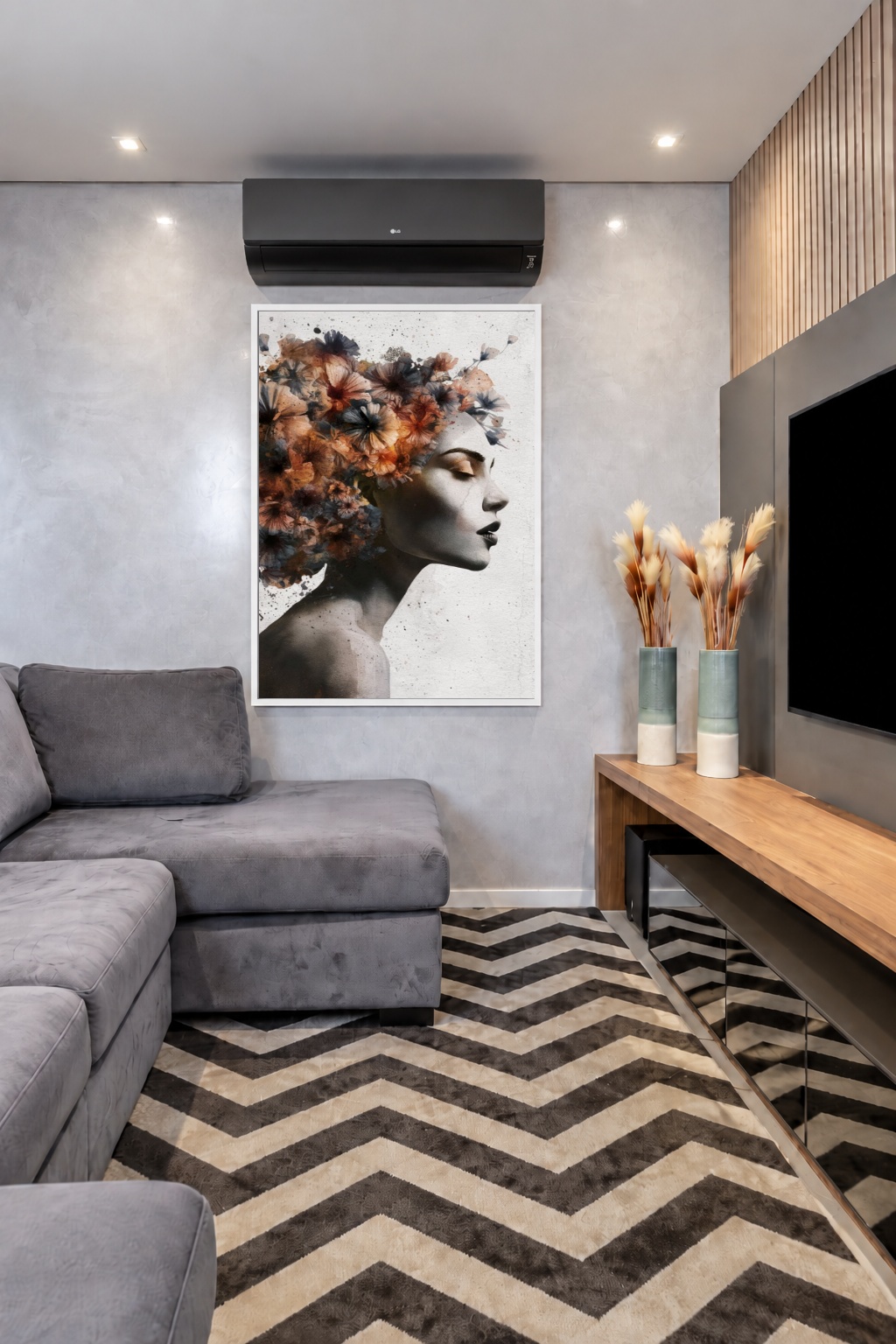 Quadro Canvas Mente Florida Mulher