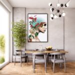 Quadro Canvas Metamorfose Mulher para Flores