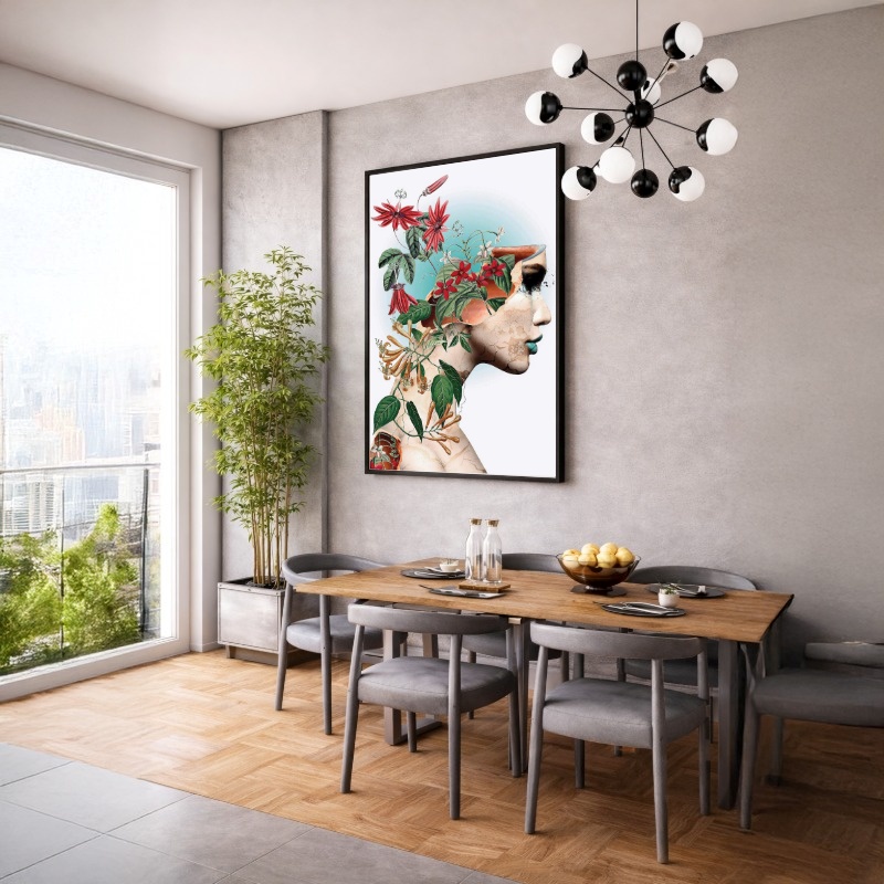 Quadro Canvas Metamorfose Mulher para Flores