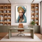Quadro Canvas Mulher Afro Beleza Preta