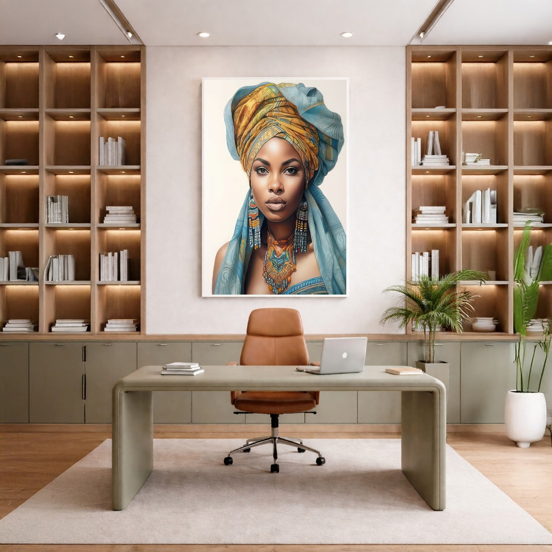 Quadro Canvas Mulher Afro Beleza Preta