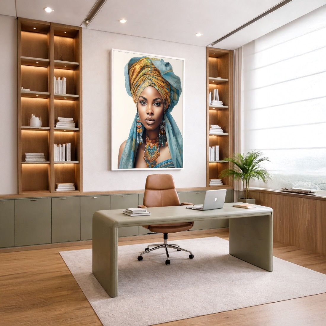 Quadro Canvas Mulher Afro Beleza Preta