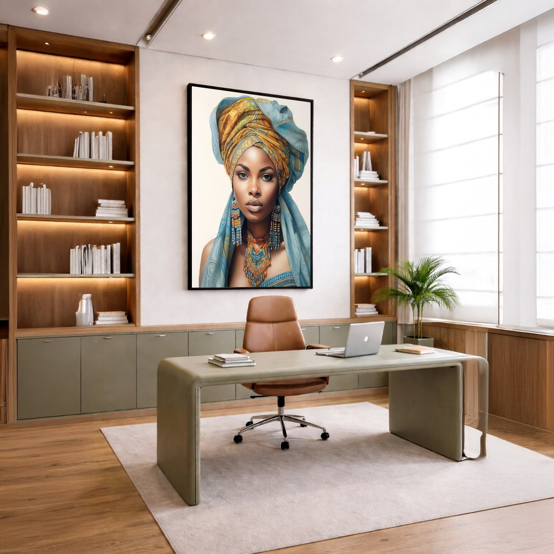 Quadro Canvas Mulher Afro Beleza Preta