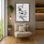 Quadro Canvas Mulher Metamorfose Galhos
