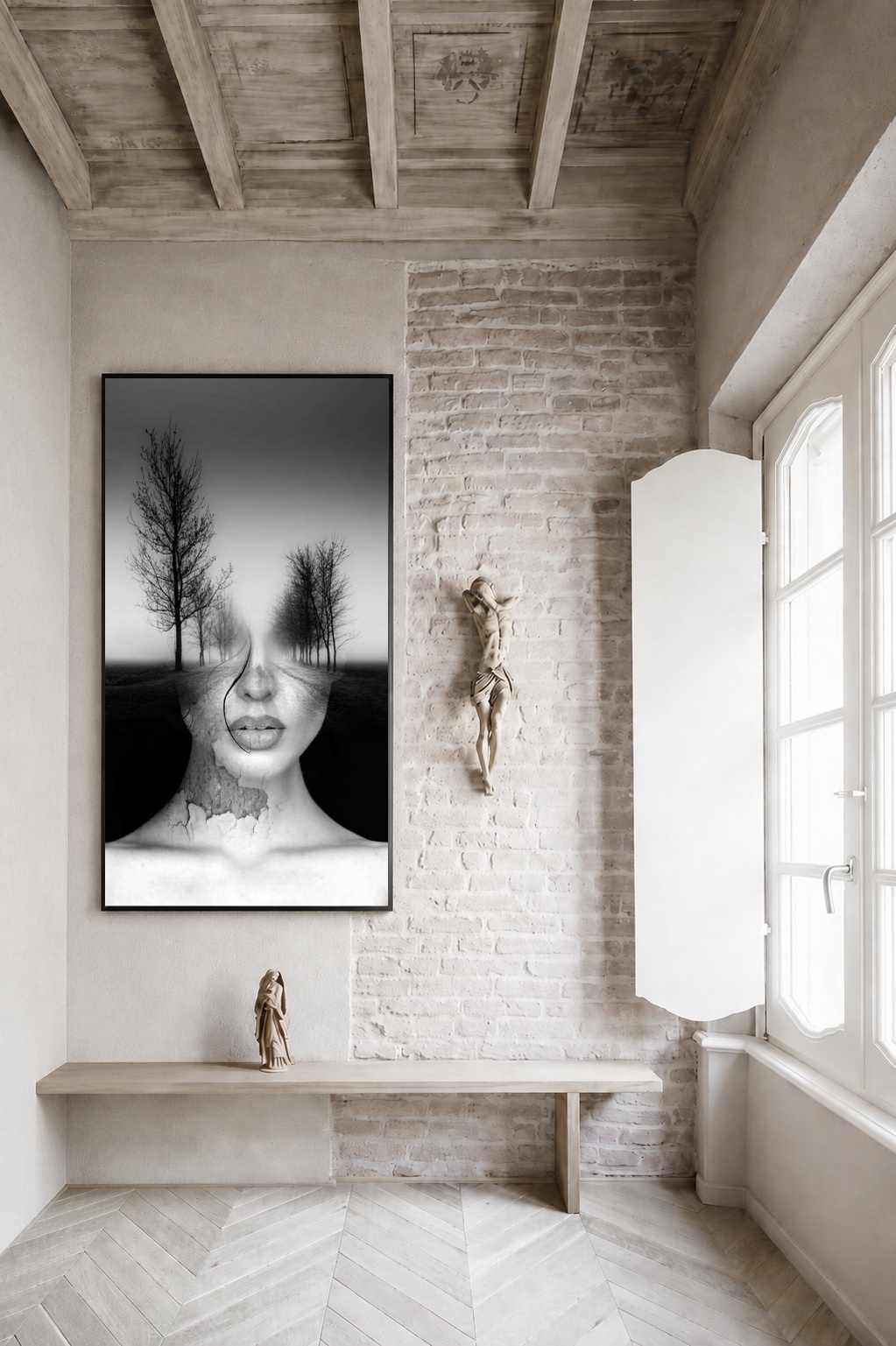 Quadro Canvas Mulher Metamorfose Natureza Estrada
