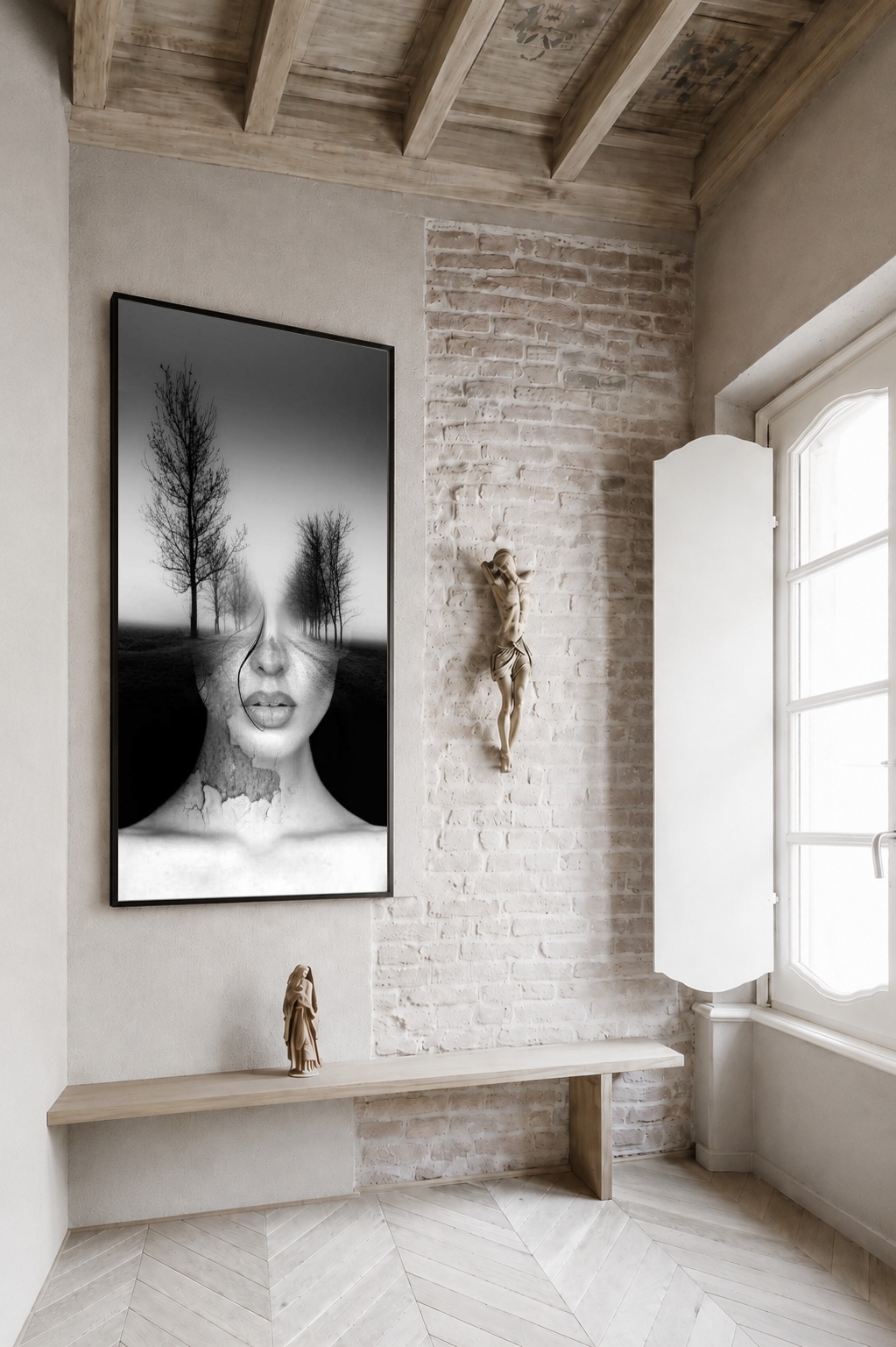 Quadro Canvas Mulher Metamorfose Natureza Estrada