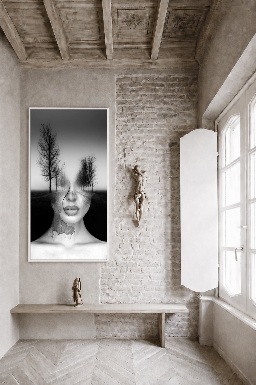 Quadro Canvas Mulher Metamorfose Natureza Estrada