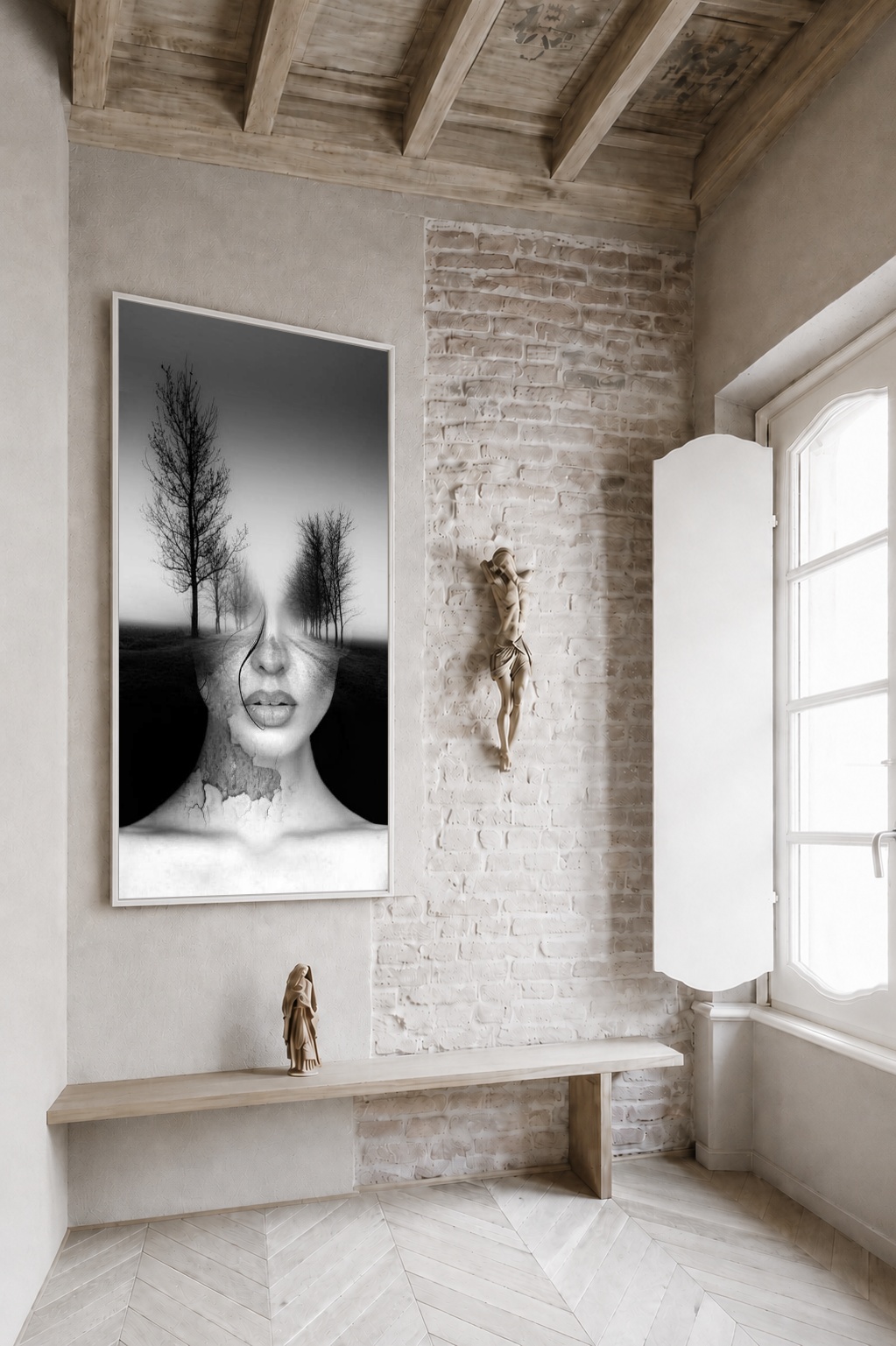 Quadro Canvas Mulher Metamorfose Natureza Estrada