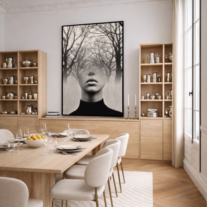 Quadro Canvas Mulher Metamorfose Natureza Galhos