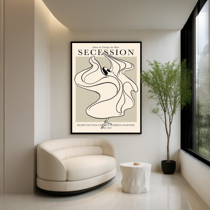 Quadro Canvas Mulher Minimalista Ilustração